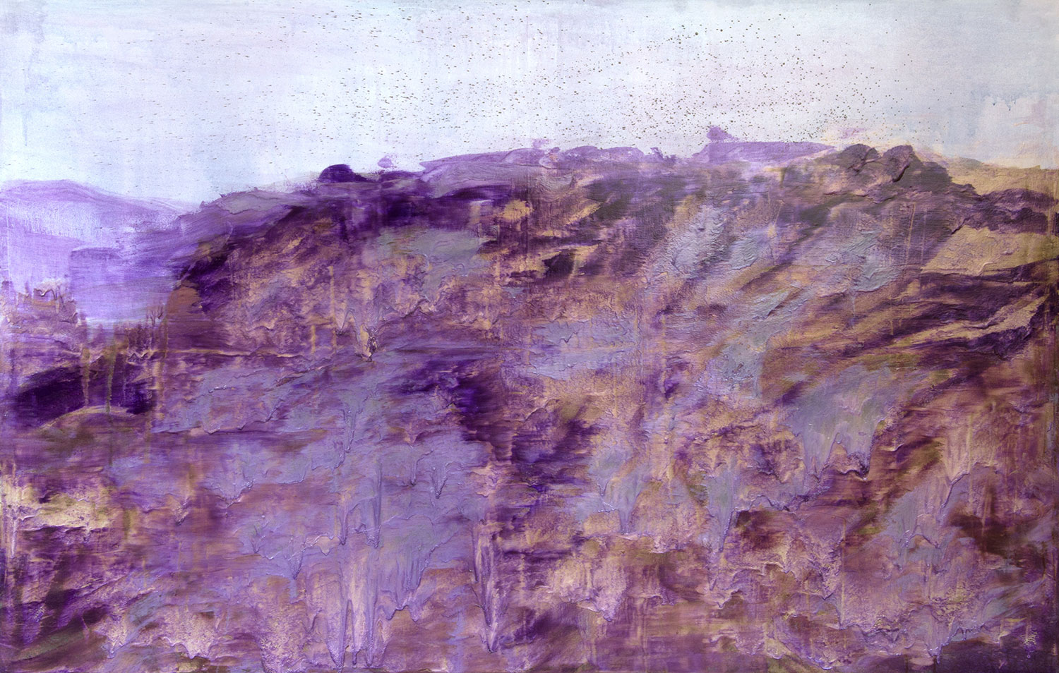 Pablo Gonzalez-Trejo, Untitled (Landscape), 130 x 195 cm, Oil and Pearls on canvas, 2016